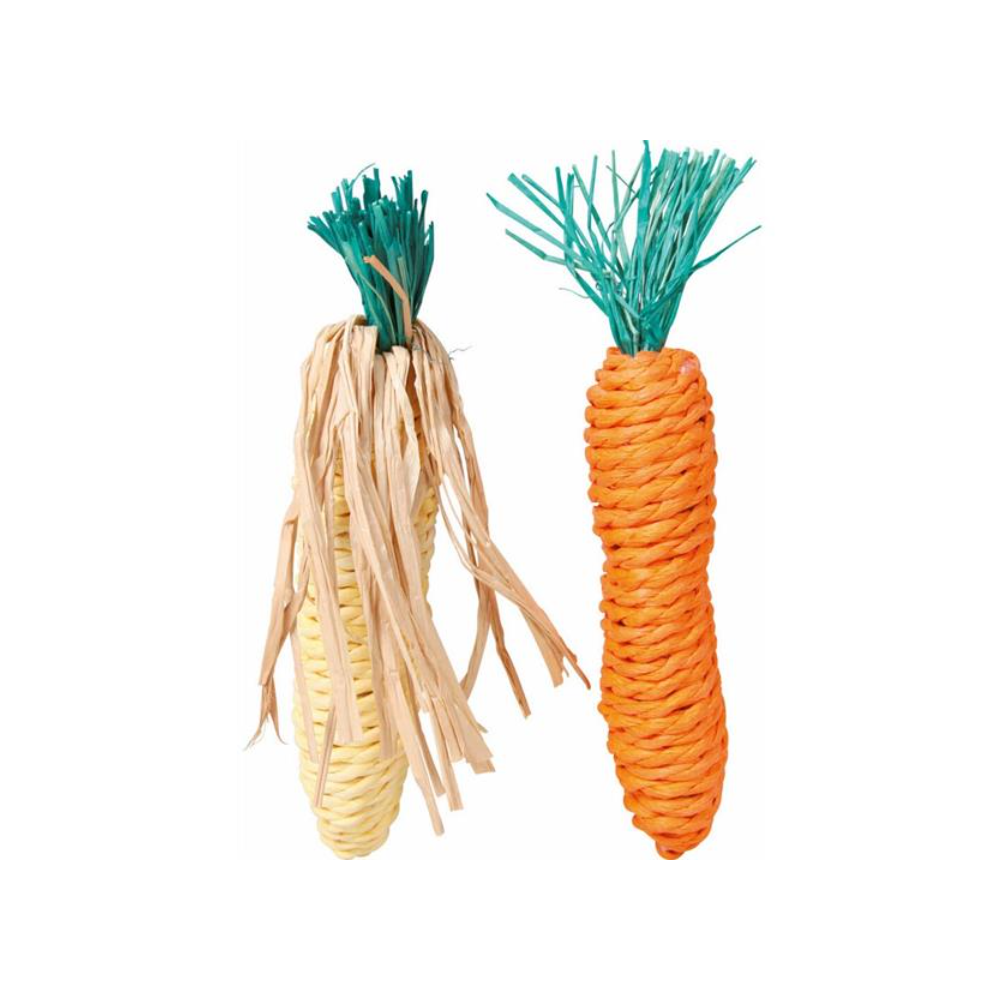 Sisalová hračka mrkev a kukuřice 15cm
